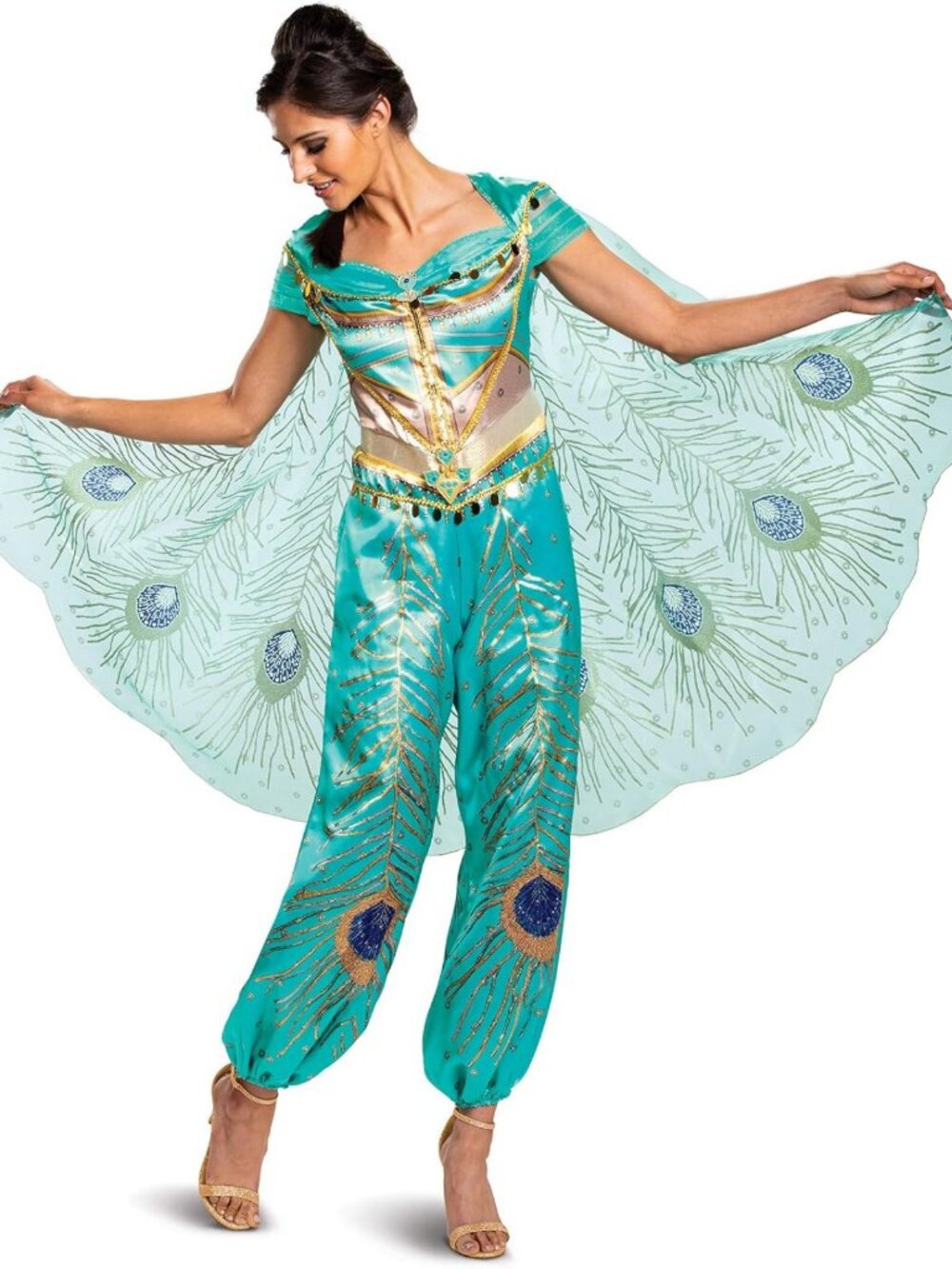 Teal Deluxe Jasmine Costume for Women | Elegant Adult Dress-Up Outfit